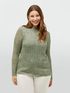 Lurex-Pullover mit Lochmuster image number 1