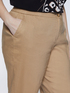 Straight-leg linen and viscose trousers image number 2