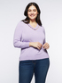 Sweater with pearl trim image number 0