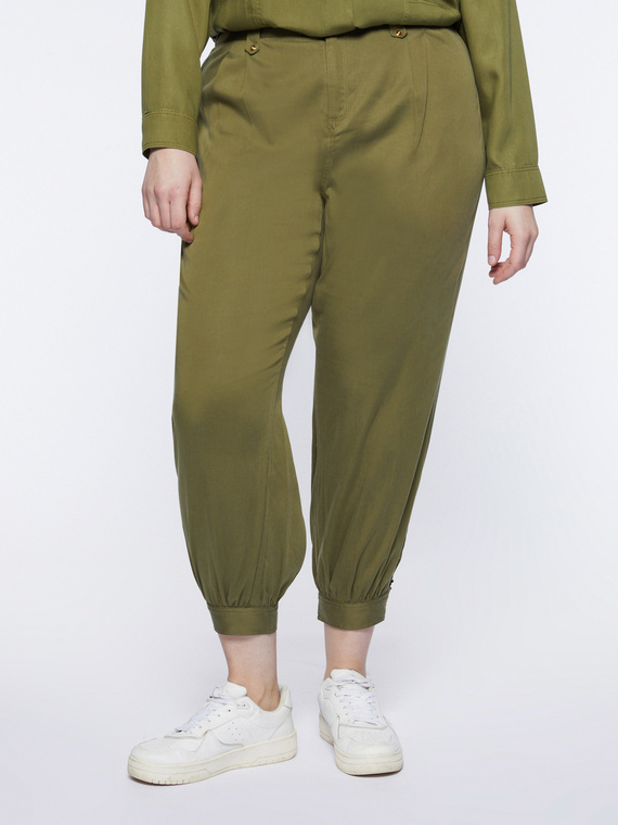 Pantalon cropped en lyocell