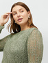 Lurex-Pullover mit Lochmuster image number 3