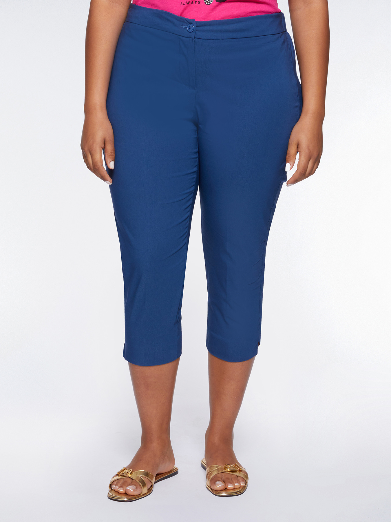 Capri trousers made of stretch fabric image number 0