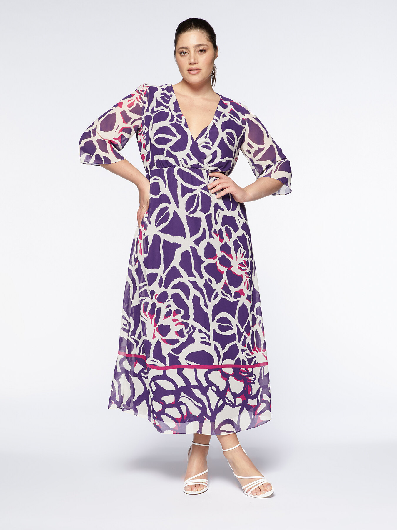 Long printed frock image number 0