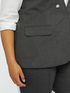 Grey mélange fabric waistcoat image number 5