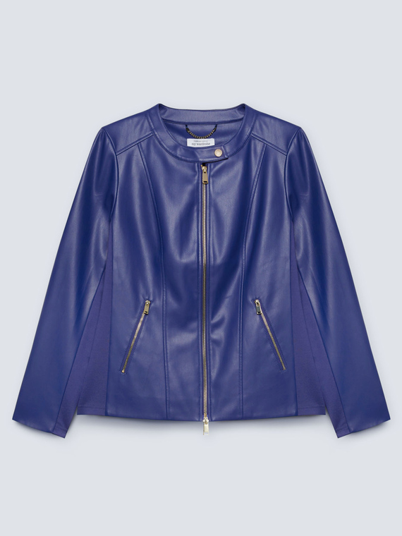 Jacket with round neckline